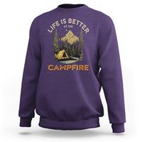 Camping Lover Sweatshirt Life Is Better At The Campfire - Wonder Print Shop