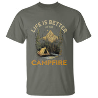 Camping Lover T Shirt Life Is Better At The Campfire - Wonder Print Shop