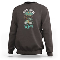 Camping Lover Sweatshirt Life Is Better At The River - Wonder Print Shop