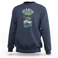 Camping Lover Sweatshirt Life Is Better At The River - Wonder Print Shop
