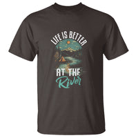 Camping Lover T Shirt Life Is Better At The River - Wonder Print Shop