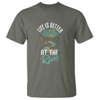 Camping Lover T Shirt Life Is Better At The River - Wonder Print Shop