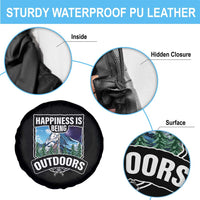 Funny Camping Spare Tire Cover Happiness Is Being Outdoor