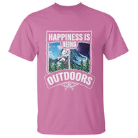 Funny Camping T Shirt Happiness Is Being Outdoor - Wonder Print Shop