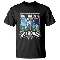 Funny Camping T Shirt Happiness Is Being Outdoor - Wonder Print Shop