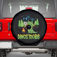 Funny Camping Spare Tire Cover Dinos'more Funny Campfire Camper Dinosaur