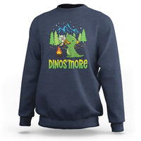 Camping Dinosaur Sweatshirt Dinos'more Funny Campfire Camper - Wonder Print Shop