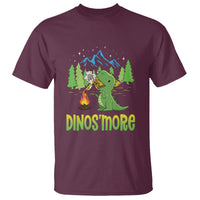 Camping Dinosaur T Shirt Dinos'more Funny Campfire Camper - Wonder Print Shop