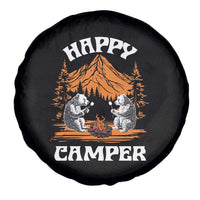Camping Spare Tire Cover Happy Camper Funny Bear Campfire