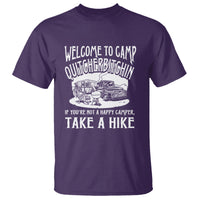Camping T Shirt Welcome To Camp Quitcherbitchin BBQ Campfire Motorhome - Wonder Print Shop