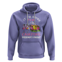 Camping Beer Lover Hoodie If I'm Drunk It's My Camping Friend's Fault Funny Flamingo - Wonder Print Shop