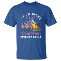 Camping Beer Lover T Shirt If I'm Drunk It's My Camping Friend's Fault Funny Flamingo - Wonder Print Shop
