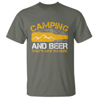 Camping And Beer That's Why I'm Here Drinking T Shirt - Wonder Print Shop