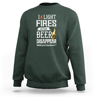 Camping Sweatshirt I Light Fires And Make Beer Disappear What's Your Superpower - Wonder Print Shop