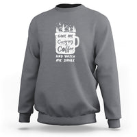 Give Me Camping And Coffee Watch Me Smile Sweatshirt - Wonder Print Shop