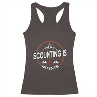 Scouting Is Tent Racerback Tank Top