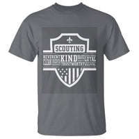 Scouting T Shirt America Flag Scouting Law Camping Outdoor Adventure - Wonder Print Shop