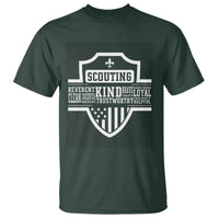 Scouting T Shirt America Flag Scouting Law Camping Outdoor Adventure - Wonder Print Shop