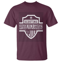 Scouting T Shirt America Flag Scouting Law Camping Outdoor Adventure - Wonder Print Shop