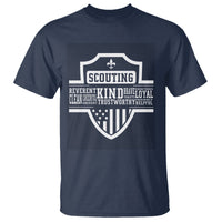 Scouting T Shirt America Flag Scouting Law Camping Outdoor Adventure - Wonder Print Shop