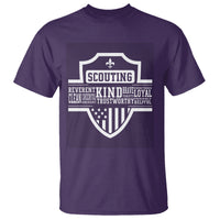 Scouting T Shirt America Flag Scouting Law Camping Outdoor Adventure - Wonder Print Shop