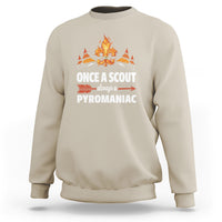 Scouting Sweatshirt Once A Scout Always A Pyromaniac Campfire - Wonder Print Shop