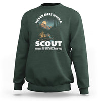 Scouting Sweatshirt Never Mess With A Scout We Know Places Where No One To Find You - Wonder Print Shop