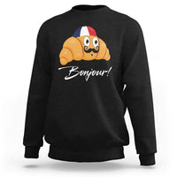 Bonjour Funny Croissant French Sweatshirt - Wonder Print Shop