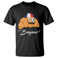 Bonjour Funny Croissant French T Shirt - Wonder Print Shop