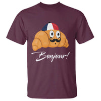 Bonjour Funny Croissant French T Shirt - Wonder Print Shop