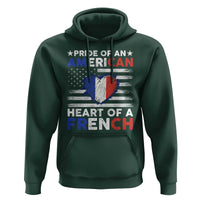 Pride Of An American Heart Of A French Hoodie - Wonder Print Shop