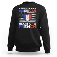 Pride Of An American Heart Of A French Sweatshirt - Wonder Print Shop