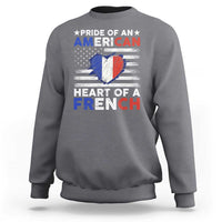 Pride Of An American Heart Of A French Sweatshirt - Wonder Print Shop