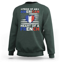 Pride Of An American Heart Of A French Sweatshirt - Wonder Print Shop