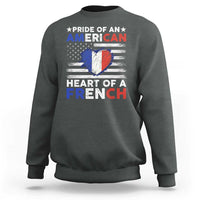 Pride Of An American Heart Of A French Sweatshirt - Wonder Print Shop
