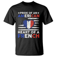 Pride Of An American Heart Of A French T Shirt - Wonder Print Shop