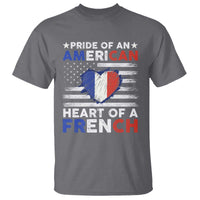 Pride Of An American Heart Of A French T Shirt - Wonder Print Shop