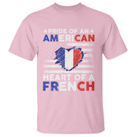 Pride Of An American Heart Of A French T Shirt - Wonder Print Shop