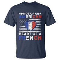 Pride Of An American Heart Of A French T Shirt - Wonder Print Shop