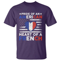 Pride Of An American Heart Of A French T Shirt - Wonder Print Shop