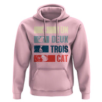 French Cat Lover Hoodie Un Deux Trois Funny Cats - Wonder Print Shop