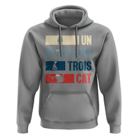 French Cat Lover Hoodie Un Deux Trois Funny Cats - Wonder Print Shop
