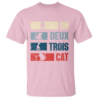 French Cat Lover T Shirt Un Deux Trois Funny Cats - Wonder Print Shop