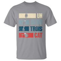 French Cat Lover T Shirt Un Deux Trois Funny Cats - Wonder Print Shop