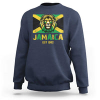 Jamaican Independence EST 1962 Jamaica Flag Lion Sweatshirt - Wonder Print Shop