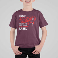 Redhead T Shirt For Kid I Have Red Hair Warning Label - Wonder Print Shop