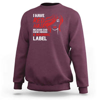 Redhead Sweatshirt I Have Red Hair Warning Label - Wonder Print Shop