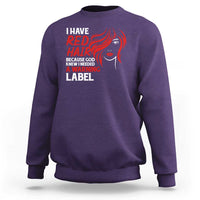 Redhead Sweatshirt I Have Red Hair Warning Label - Wonder Print Shop