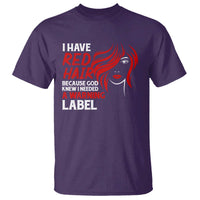 Redhead T Shirt I Have Red Hair Warning Label - Wonder Print Shop