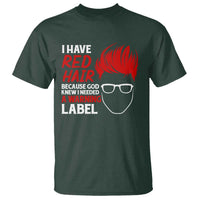 Redhead T Shirt I Have Red Hair Warning Label - Wonder Print Shop